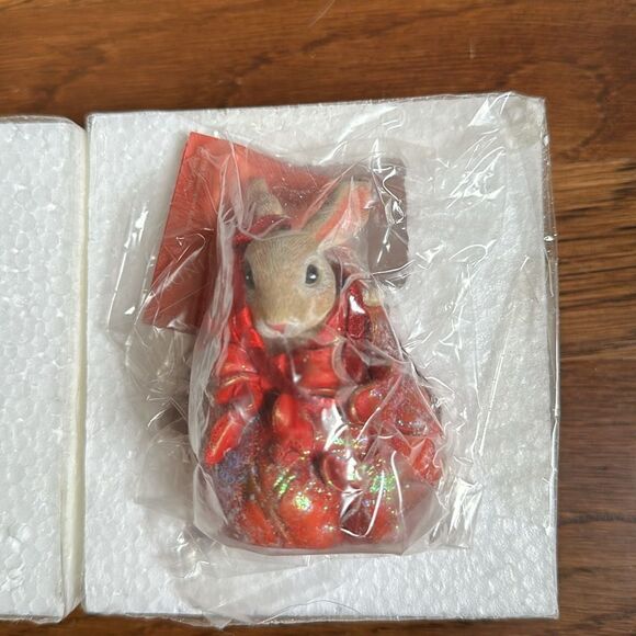 Vintage 1998 New in box Christopher Radko Woodland Winds Bunny Drifter ornament - Picture 4 of 4
